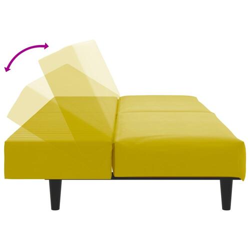 2 personers sofa velour gul