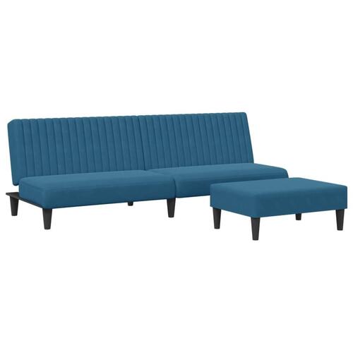 2 personers sofa velour blå