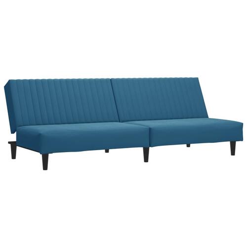 2 personers sofa velour blå