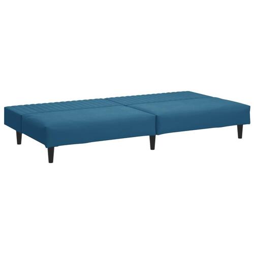 2 personers sofa velour blå