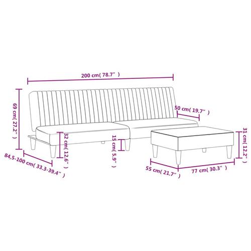 2 personers sofa velour blå