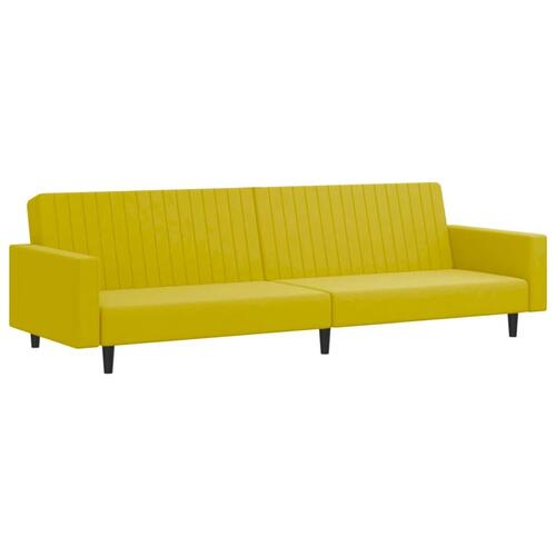 2 personers sofa velour gul