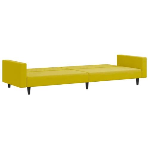 2 personers sofa velour gul