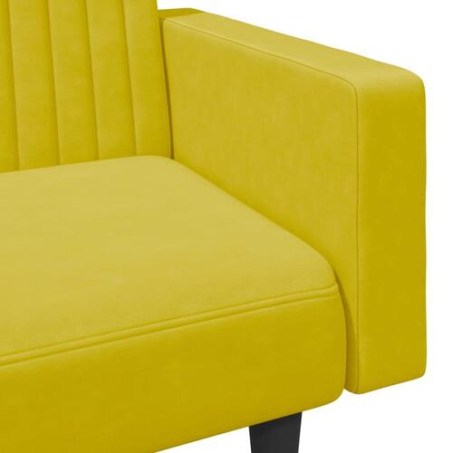 2 personers sofa velour gul