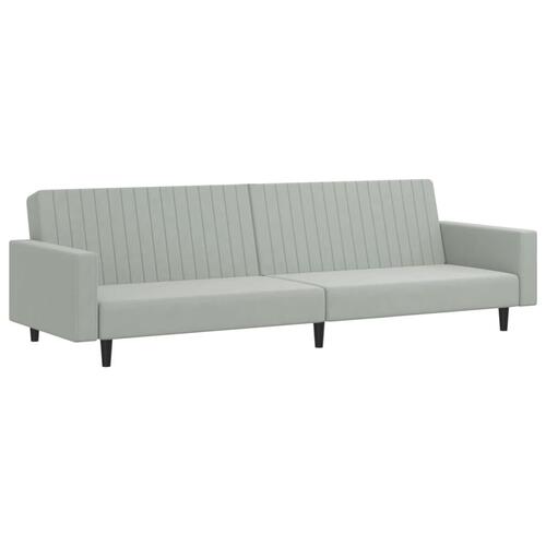 2 personers sofa velour lysegrå