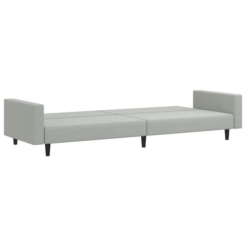 2 personers sofa velour lysegrå