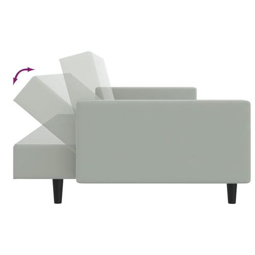 2 personers sofa velour lysegrå