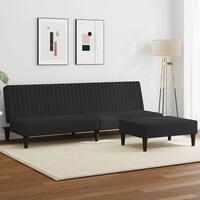 2 personers sofa velour sort