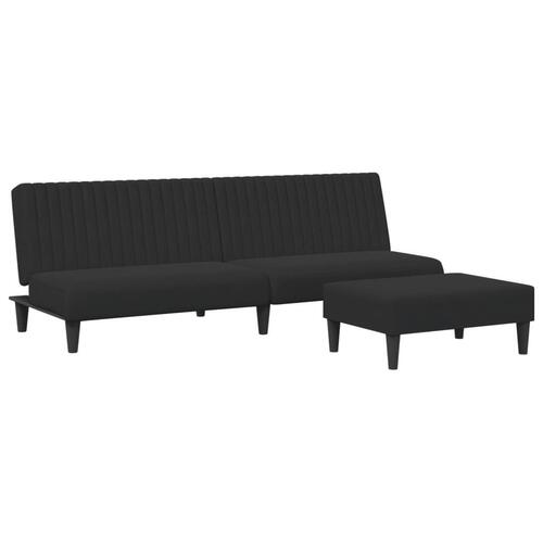 2 personers sofa velour sort