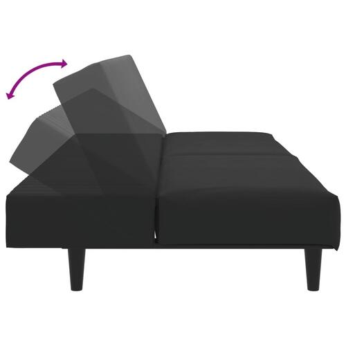 2 personers sofa velour sort