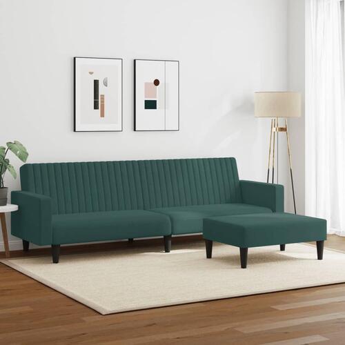 2 personers sofa velour mørkegrøn