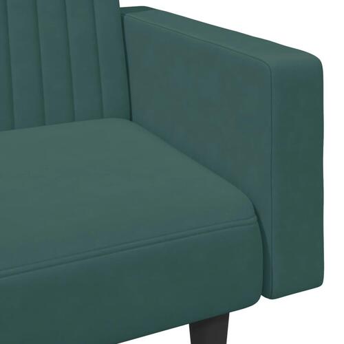 2 personers sofa velour mørkegrøn
