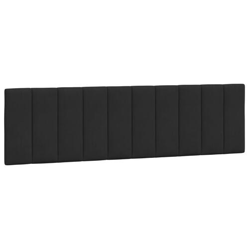 Sengeramme med LED-lys 180x200 cm velour sort