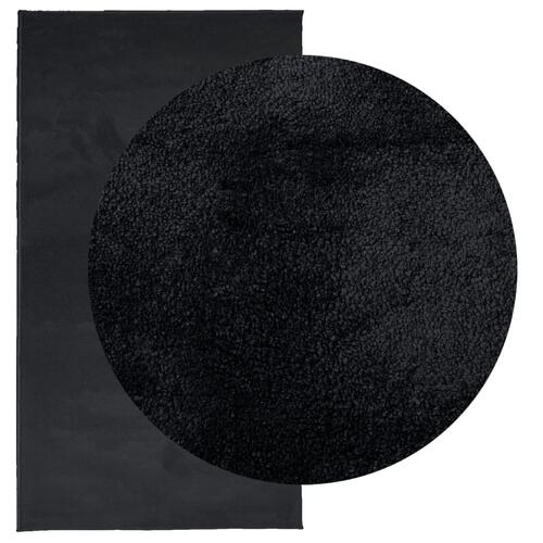 Gulvtæppe OVIEDO 80x150 cm kort luv sort