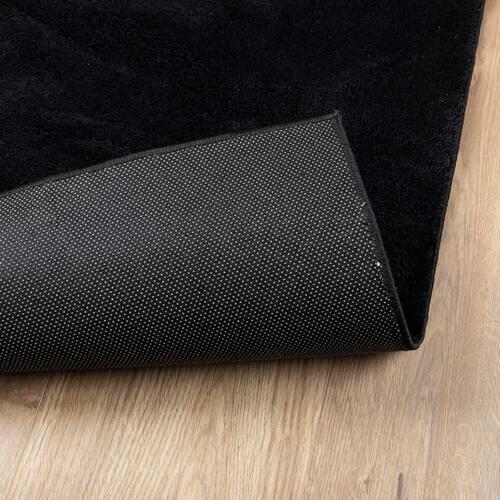 Gulvtæppe OVIEDO 80x150 cm kort luv sort