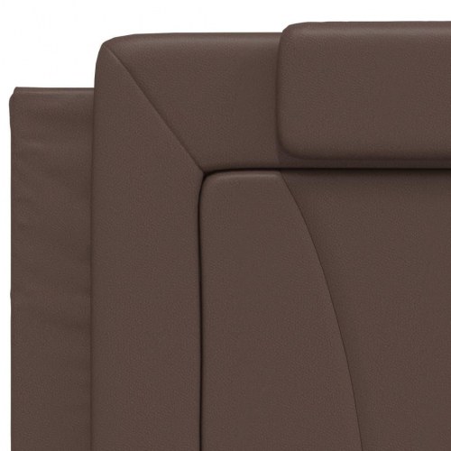 Sengeramme uden madras Viana 200x200 cm kunstlæder brun