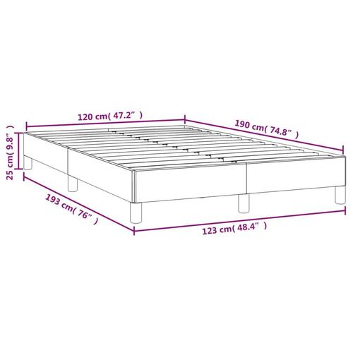 Sengeramme 120x190 cm stof cremefarvet