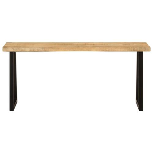 Bænk med naturlig kant 105 cm massivt mangotræ