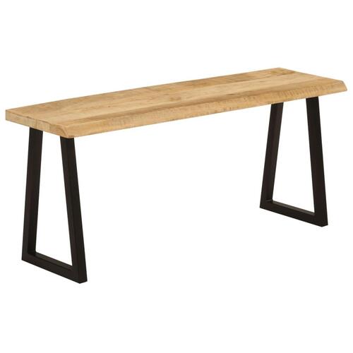 Bænk med naturlig kant 105 cm massivt mangotræ