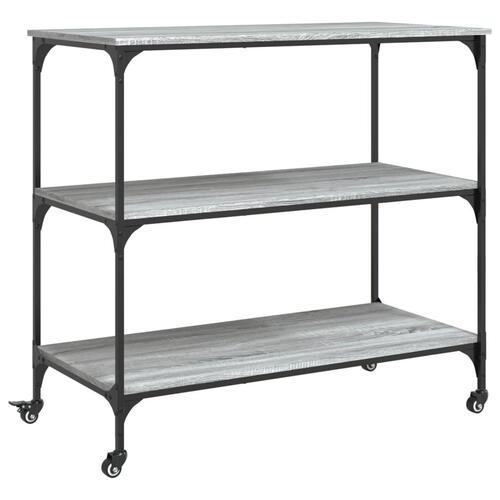 Køkkenvogn 102x50x95 cm konstrueret træ grå sonoma-eg