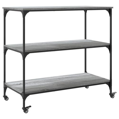 Køkkenvogn 102x50x95 cm konstrueret træ grå sonoma-eg