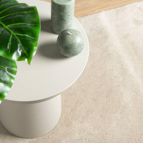 Gulvtæppe OVIEDO 240x240 cm kort luv beige