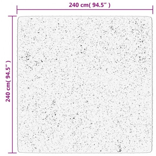 Gulvtæppe OVIEDO 240x240 cm kort luv beige