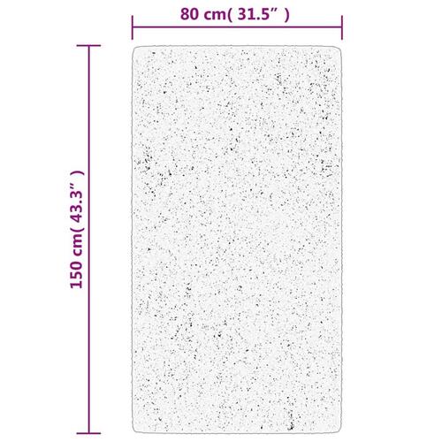 Gulvtæppe OVIEDO 80x150 cm kort luv cremefarvet