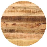 Bordplade Ø90x2,5 cm rund massivt ru mangotræ