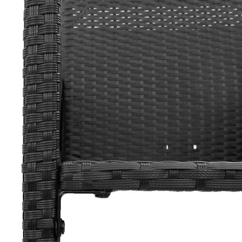 Udendørs barstole 2 stk. polyrattan sort