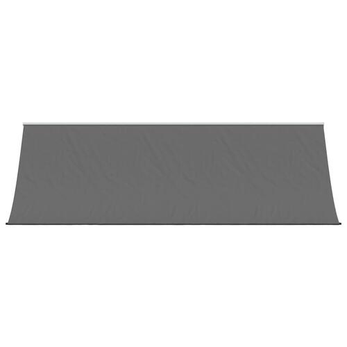 Markise 400x150 cm sammenrullelig stof og stål antracitgrå