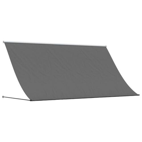 Markise 300x150 cm sammenrullelig stof og stål antracitgrå