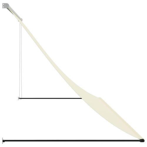 Markise 300x150 cm sammenrullelig stof og stål cremefarvet