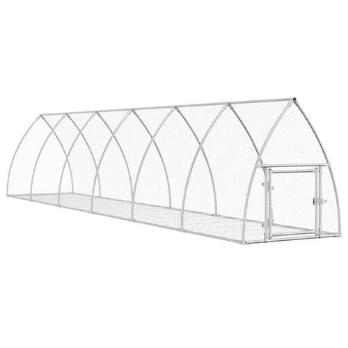 Kaninbur 600x105x120 cm galvaniseret stål sølvfarvet