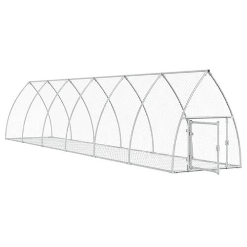 Kaninbur 600x105x120 cm galvaniseret stål sølvfarvet