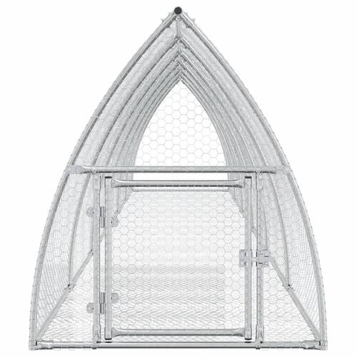Kaninbur 600x105x120 cm galvaniseret stål sølvfarvet