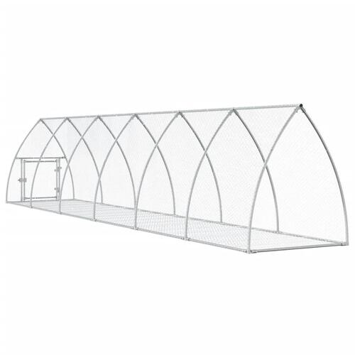 Kaninbur 600x105x120 cm galvaniseret stål sølvfarvet