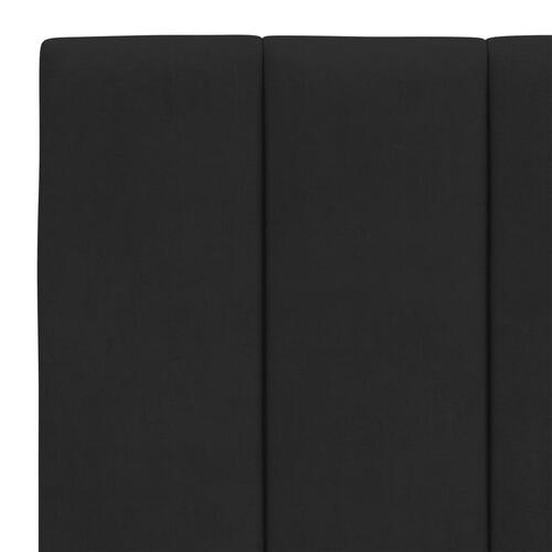 Sengeramme med LED-lys 120x200 cm velour sort