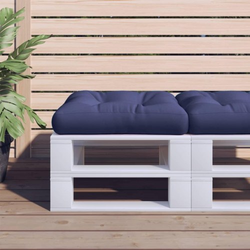Pallehynde 50 × 50 × 12 cm - stof, marineblå