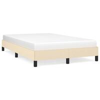 Sengeramme 120x190 cm stof cremefarvet