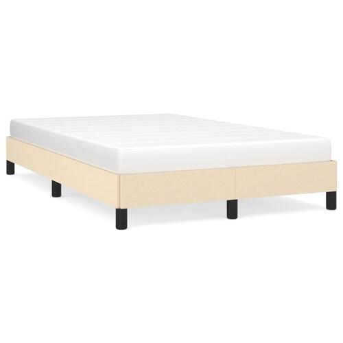 Sengeramme 120x190 cm stof cremefarvet