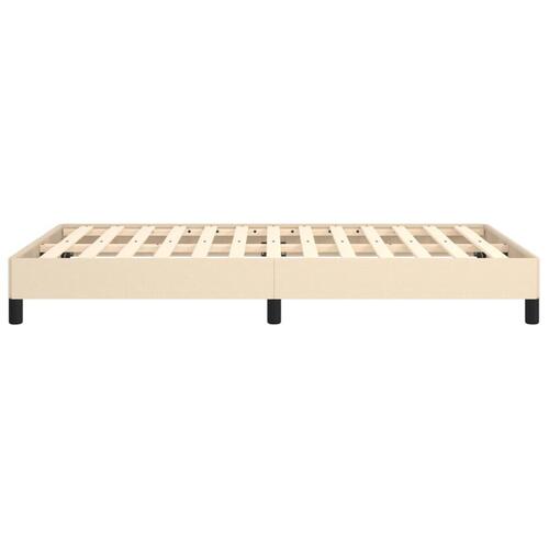 Sengeramme 120x190 cm stof cremefarvet