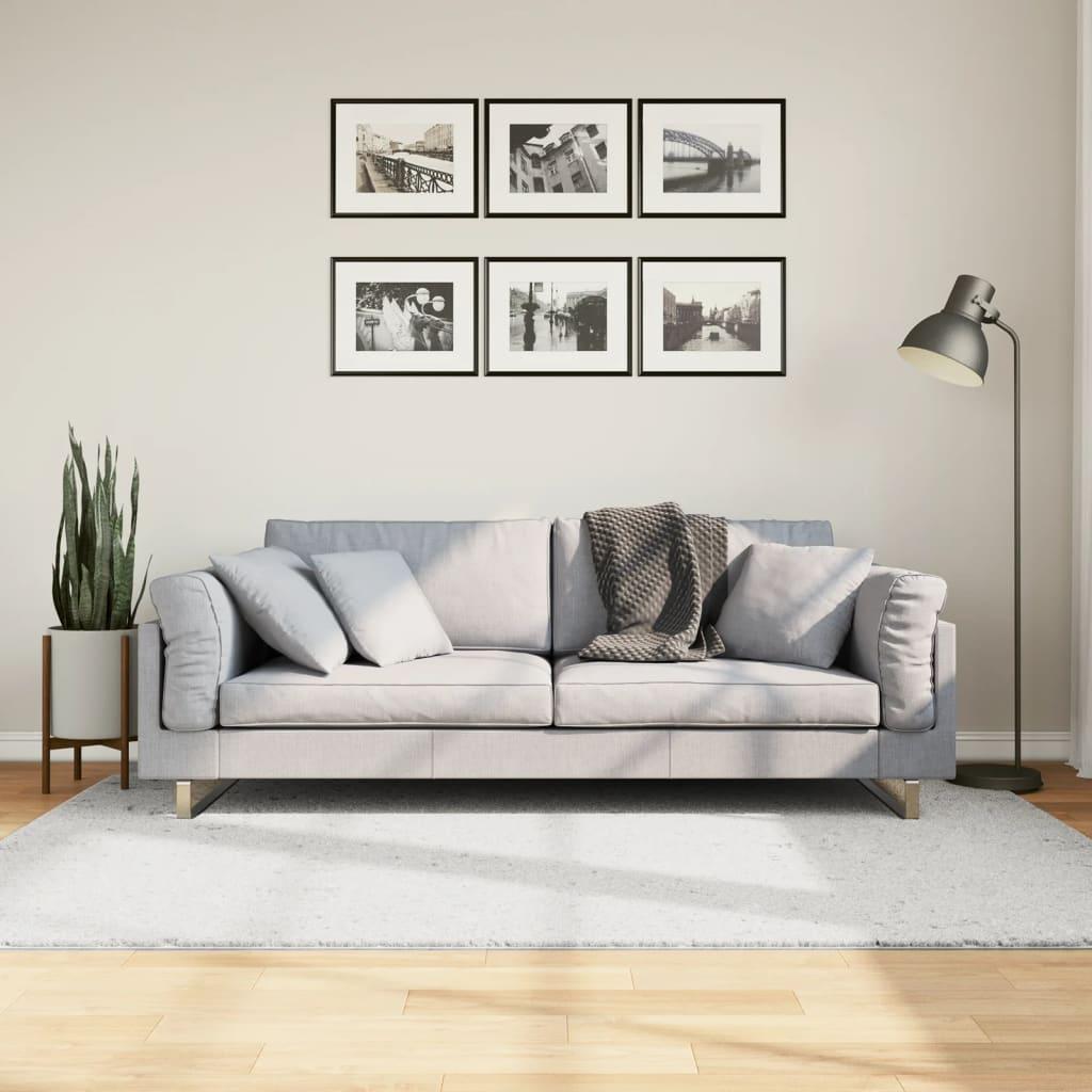 Gulvtæppe OVIEDO 140x200 cm kort luv grå