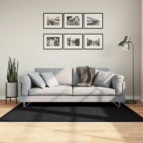 Gulvtæppe OVIEDO 120x170 cm kort luv sort