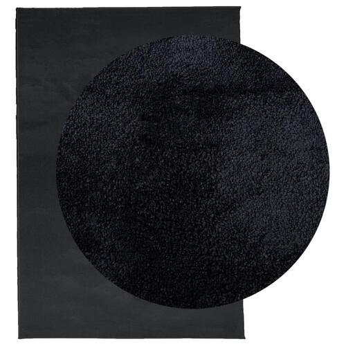 Gulvtæppe OVIEDO 120x170 cm kort luv sort