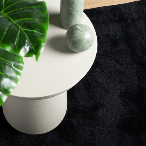 Gulvtæppe OVIEDO 240x340 cm kort luv sort