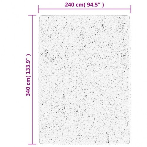 Gulvtæppe OVIEDO 240x340 cm kort luv sort