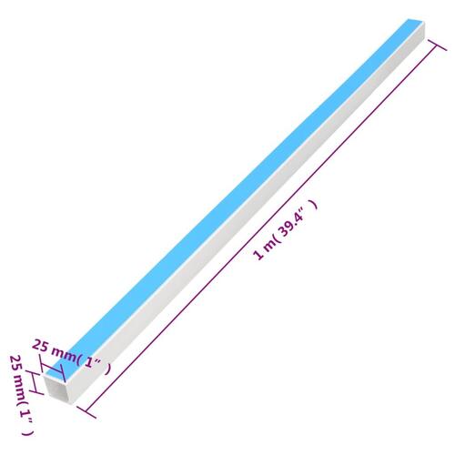 Selvklæbende kabelkanal 25x25 mm 10 mm PVC