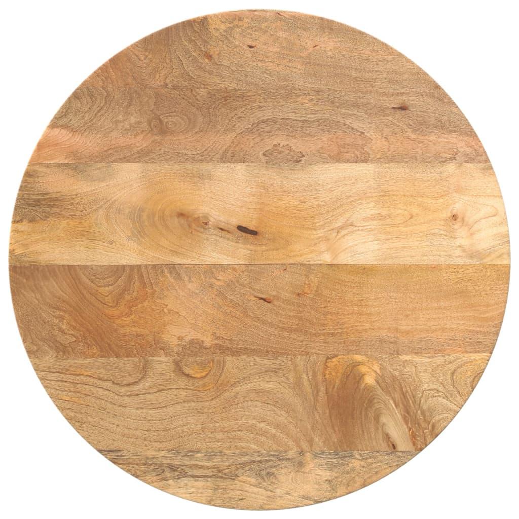 Bordplade Ø40x3,8 cm rund massivt mangotræ