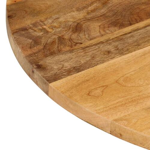 Bordplade Ø80x3,8 cm rund massivt mangotræ